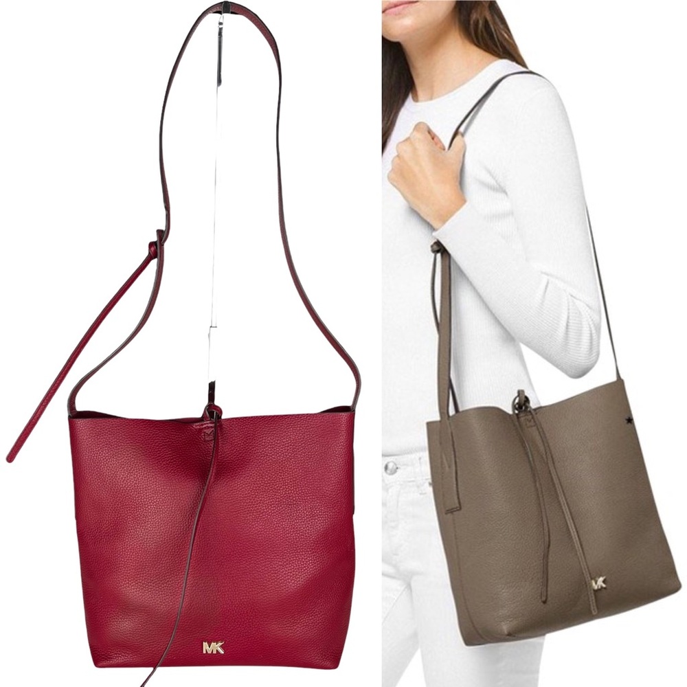 Michael Kors Maroon Junie Messenger Bag